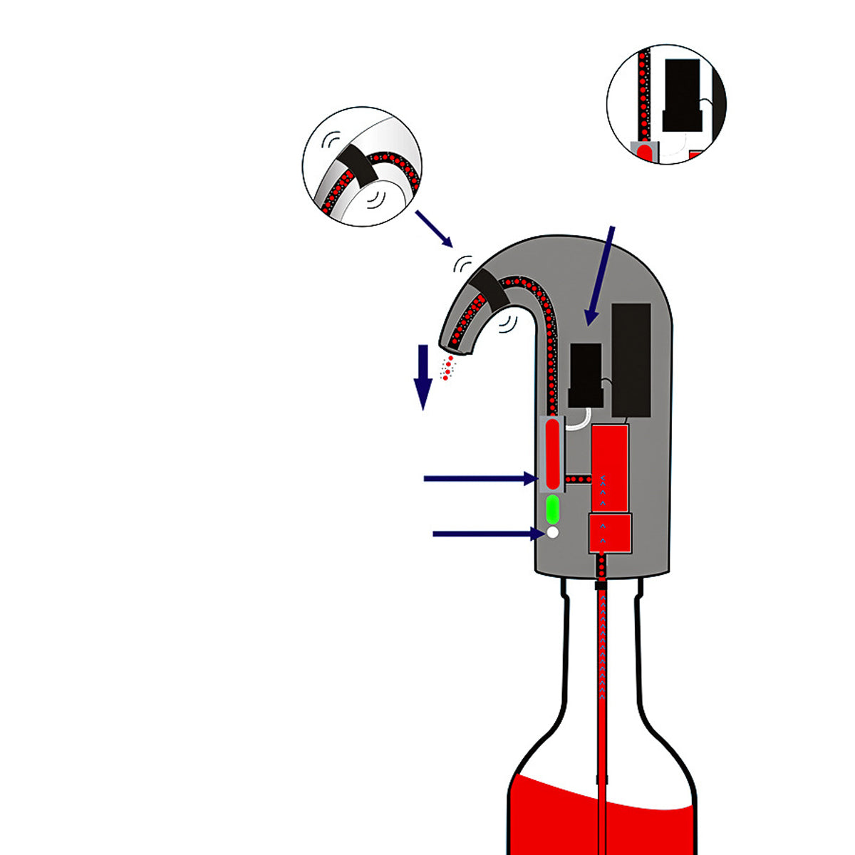 Wine On Tap Wine Oxygenator For Smoother Taste Vista Shops
