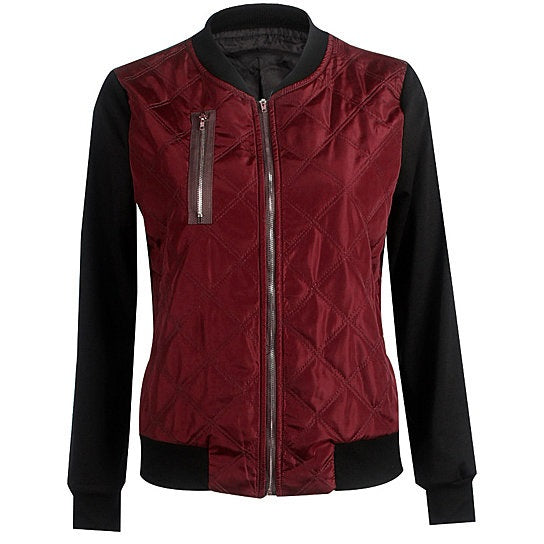 Chic Babe Bomber Jacket In Quilted Satin Vista Shops