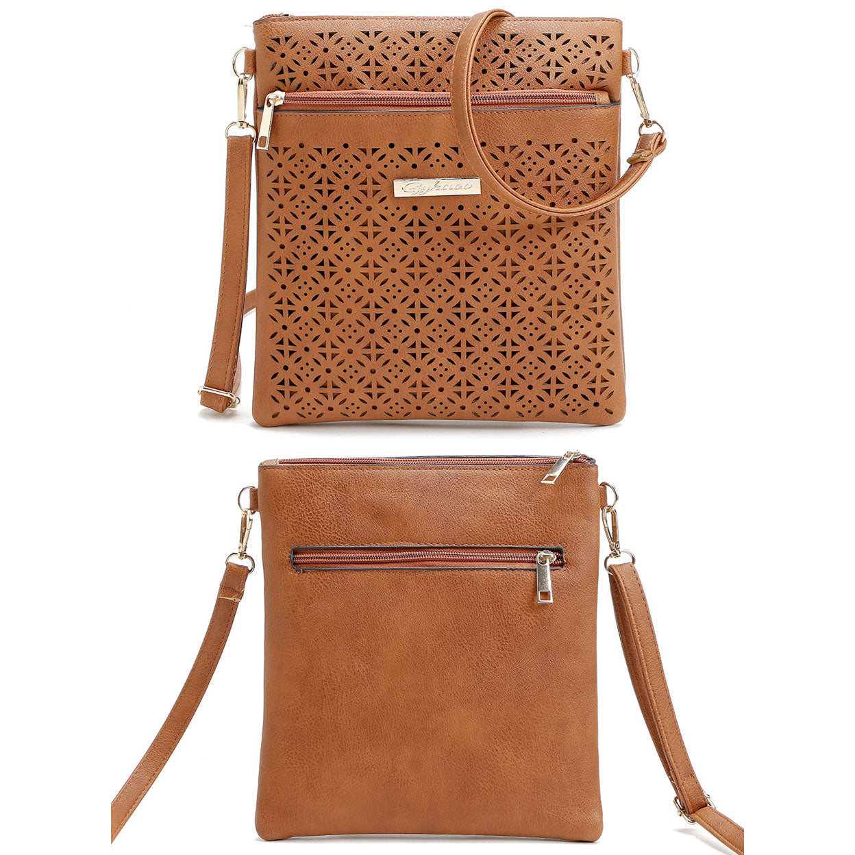 Blossomita Handbag With Cutout Flower Design Vista Shops