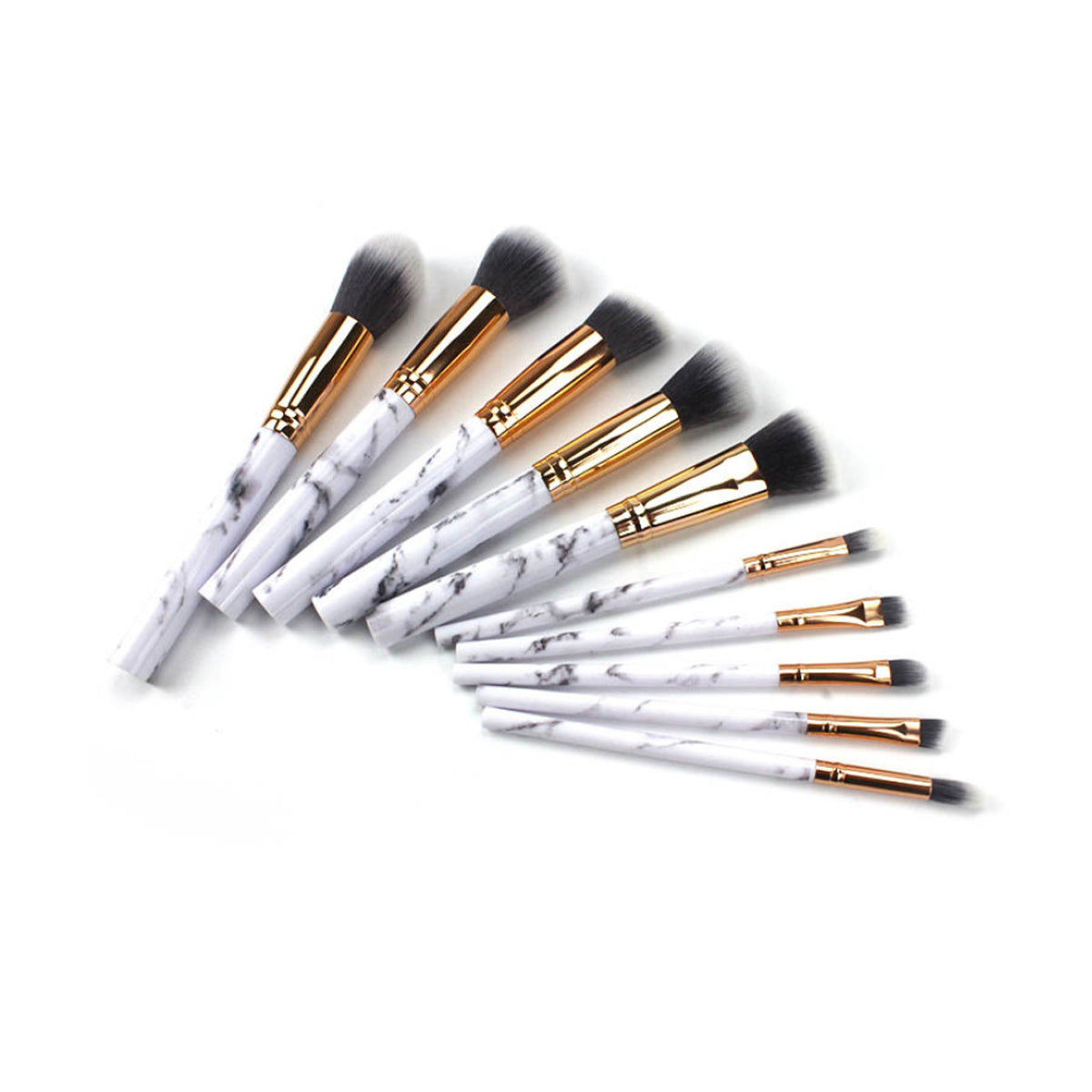 La Canica 10 In 1 Makeup Brush Set With Travel Friendly Container Vista Shops