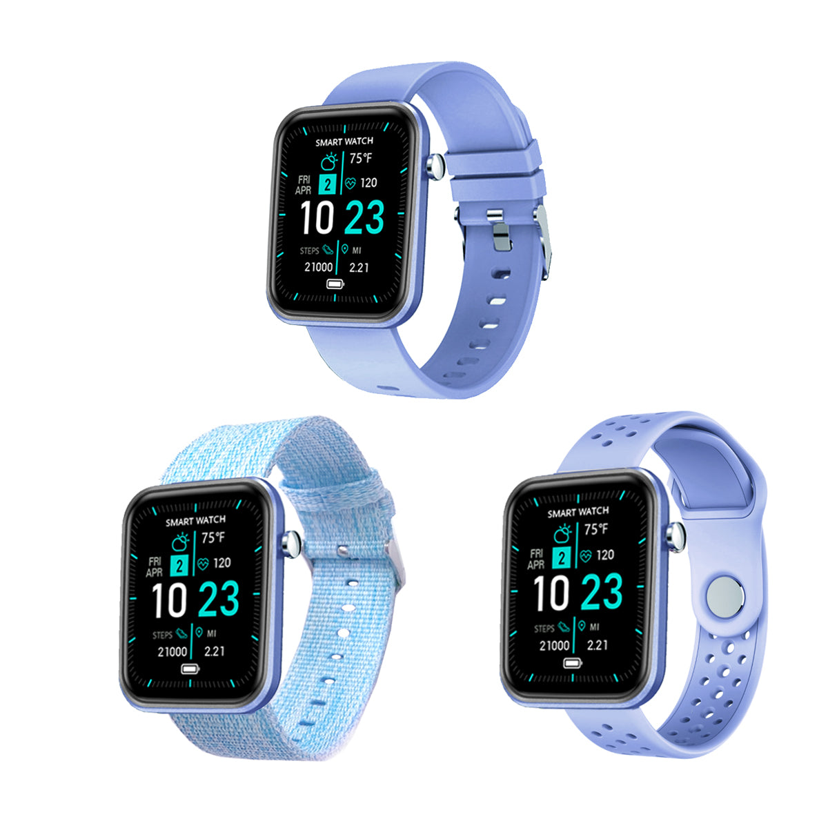 Advanced Smartwatch With Three Bands And Wellness + Activity Tracker Vista Shops