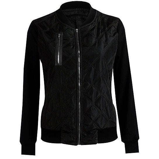 Chic Babe Bomber Jacket In Quilted Satin Vista Shops