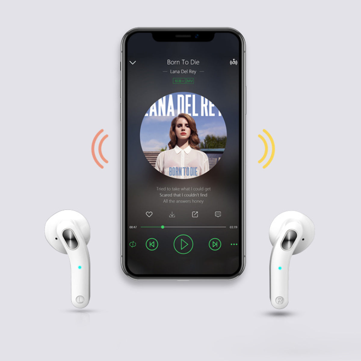 Marble Pebble Twin Bluetooth Headphones Vista Shops