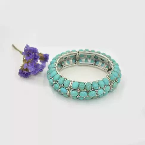 Blue Bella The Turquoise Sophistication Stretch Bracelet Vista Shops