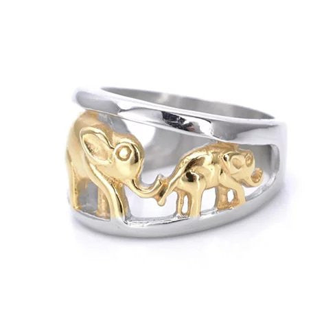 Golden Elephants Ring From TRUNK SHOW Collection Vista Shops