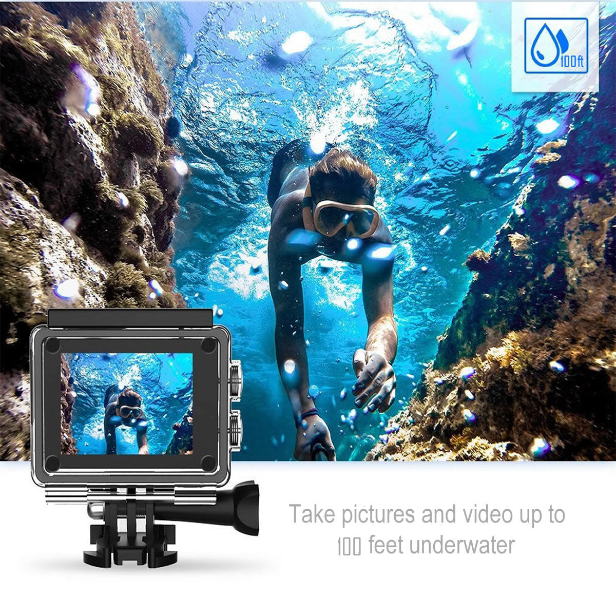 4K  Waterproof All Digital UHD WiFi Camera + RF Remote And Accessories Vista Shops