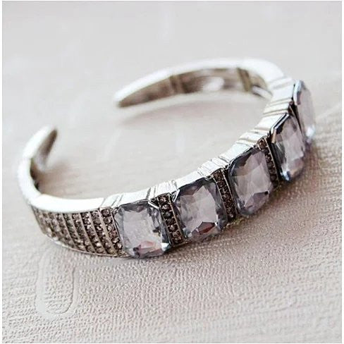 Majestic Diamond Crystal Open Ended Bracelet Vista Shops
