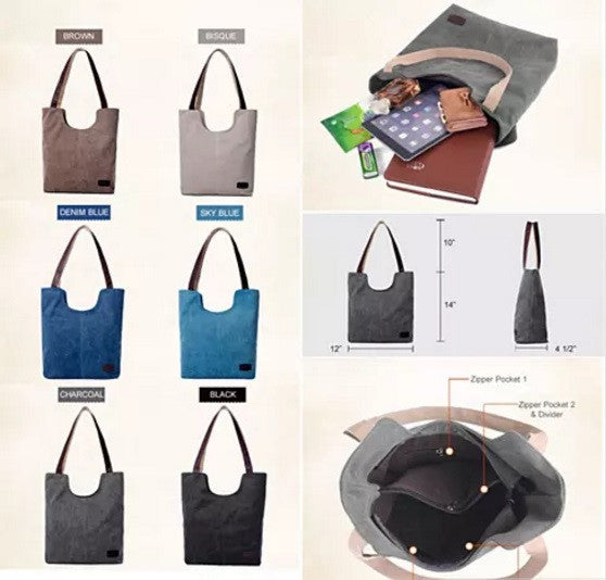 NATURA Cotton Canvas Tote By Journey Collection Vista Shops