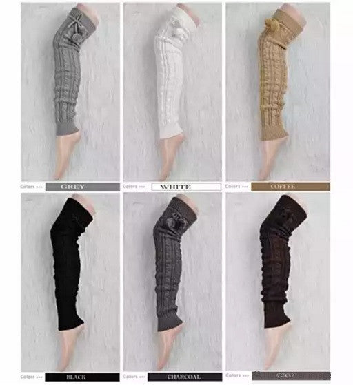 POMPOM LOVE Adorable Knee High Socks Vista Shops
