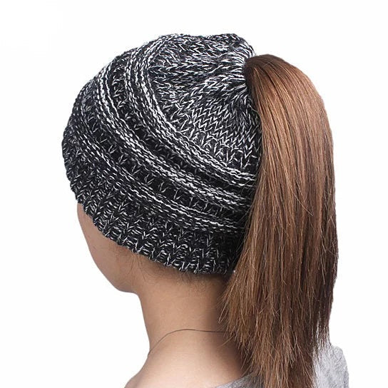 Pony Beanie Super Cute Cable Knit Hat Vista Shops