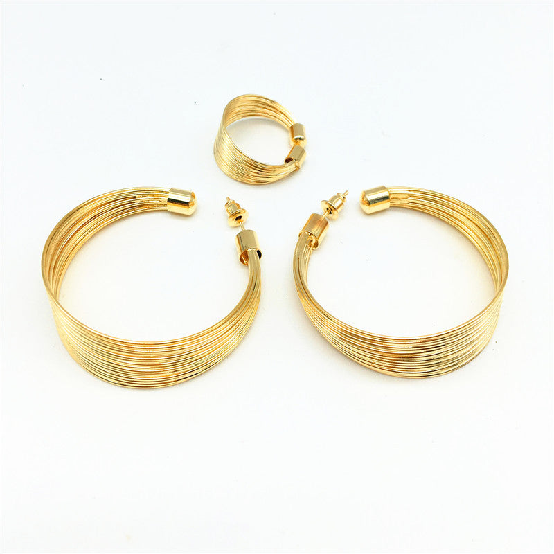 Simplicity Set Of Necklace Bracelet Ring And Earrings Italian Design Vista Shops