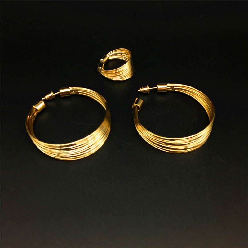 Simplicity Set Of Necklace Bracelet Ring And Earrings Italian Design Vista Shops
