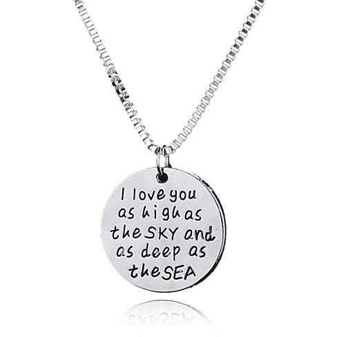 Sky High And Sea Deep Love Quote Collection Necklace Vista Shops
