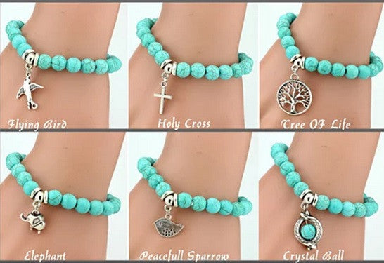 Turquoise TALISMAN Charms Bracelets Vista Shops