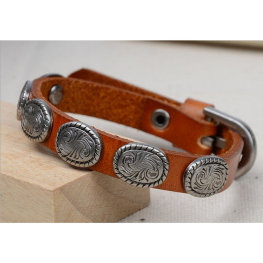 WRANGLER Vintage Look Genuine Leather Bracelet Vista Shops