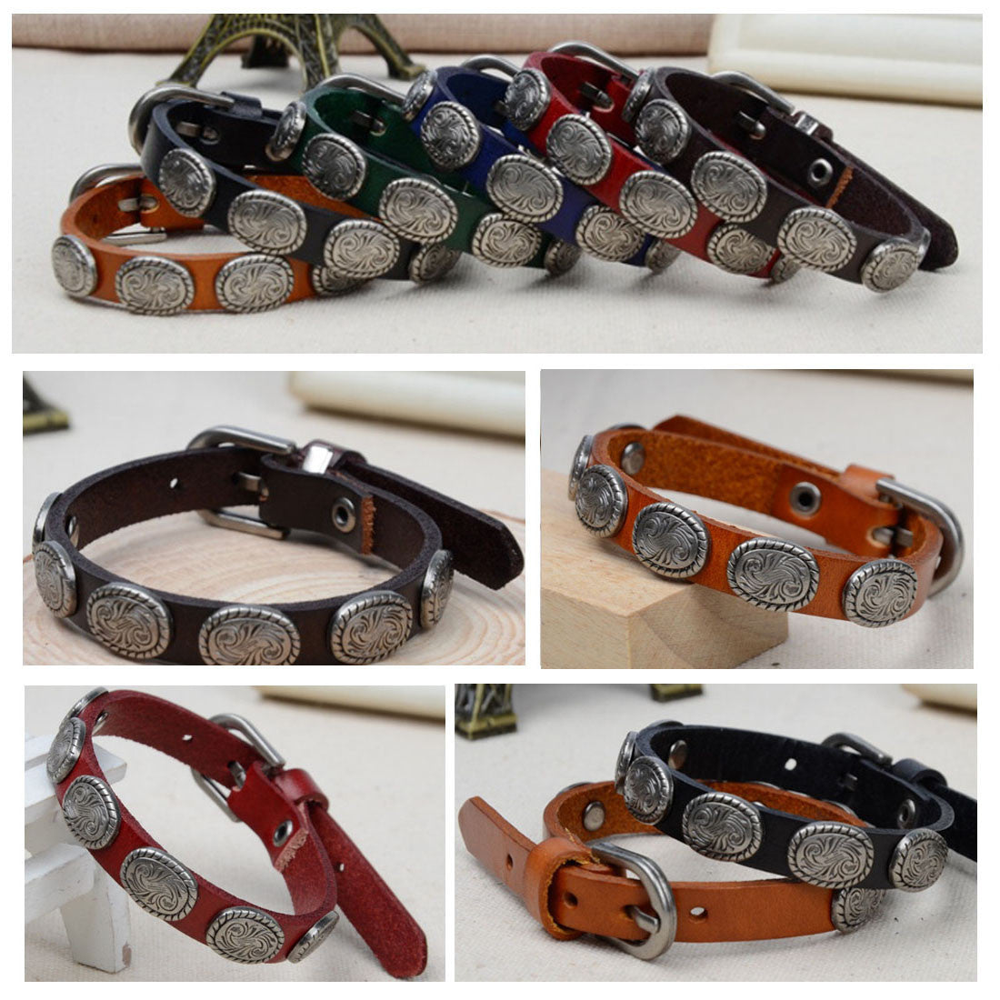 WRANGLER Vintage Look Genuine Leather Bracelet Vista Shops