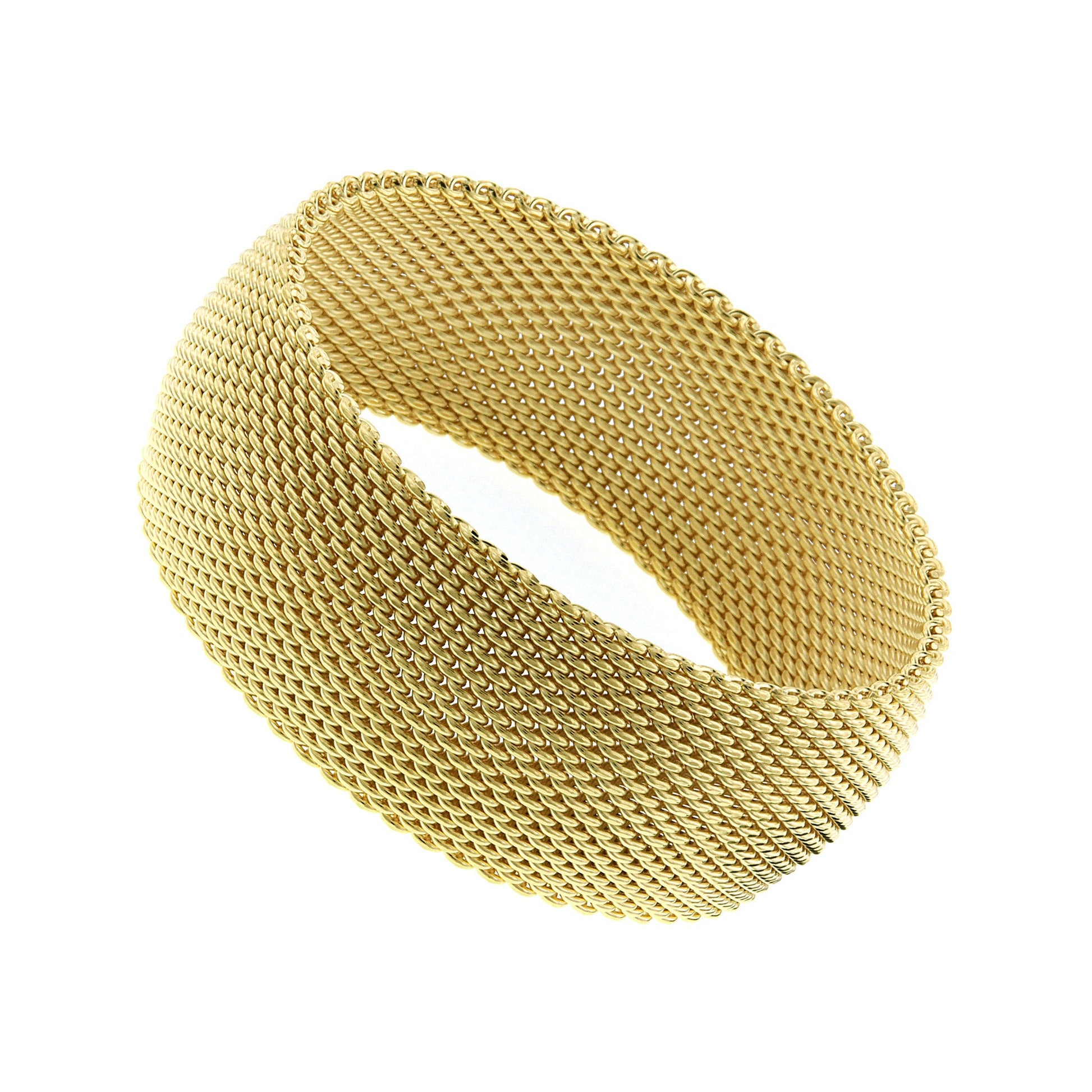 CHERISH Mesh Bangle Trio Of Gold Rose Gold Silver In 3 Sizes Vista Shops