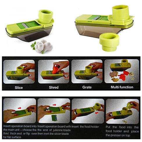 Veggie Lover's Compact Palm Sized Mini Grater and Veggie Slicer Vista Shops