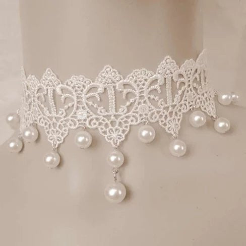 The Touch Of Vintage Victorian Style Crochet Necklace and Bracelet Set Vista Shops