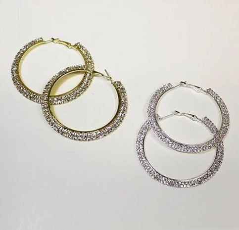 ETERNITY EVER GLOW - Double Shine Hoop Earrings Crystal Vista Shops