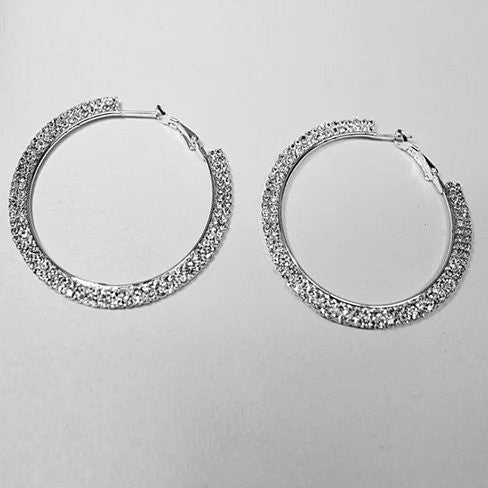 ETERNITY EVER GLOW - Double Shine Hoop Earrings Crystal Vista Shops