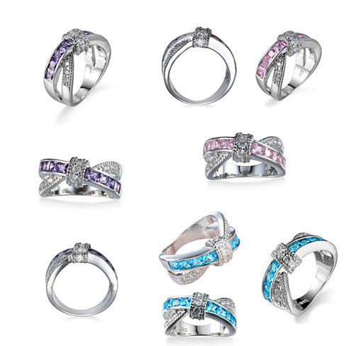 You Cross My Mind Ring Diamond Crystals In 3 Lovely Colors Vista Shops
