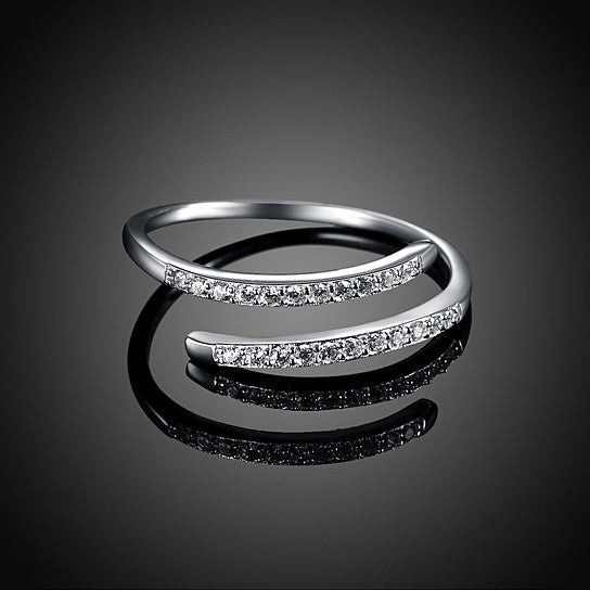 Barely There Ring In Pave Crystal Swirl Vista Shops