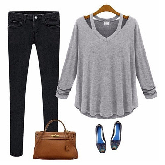 Cut Out To Lounge Top Easy Wear Long Sleeves In 6 Colors Vista Shops
