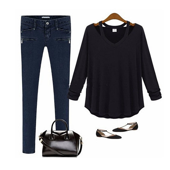 Cut Out To Lounge Top Easy Wear Long Sleeves In 6 Colors Vista Shops