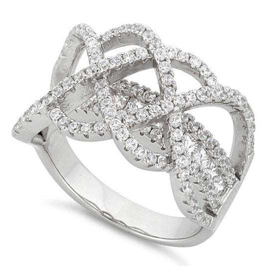 Ring Ceremony Double Infinity 2 In 1 CZ Ring Vista Shops