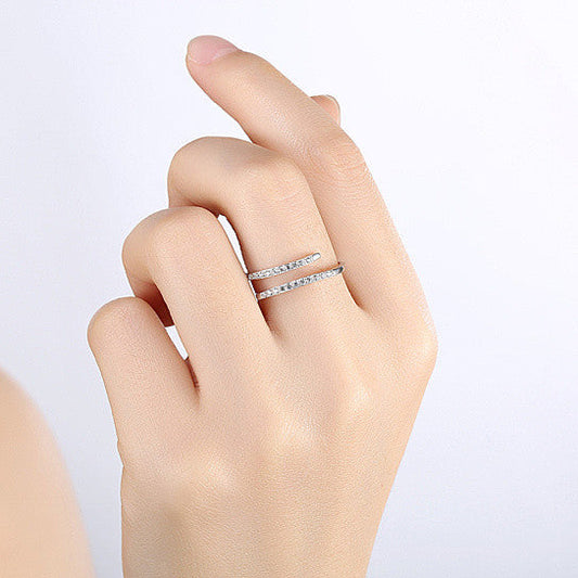 Barely There Ring In Pave Crystal Swirl Vista Shops
