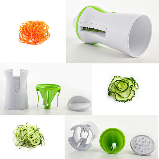 Salad Lover's Spiral Slicer 2 Blades Handheld And Compact Vista Shops