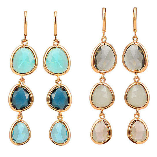 Serena Ombre Style Gem Drop Earrings Vista Shops