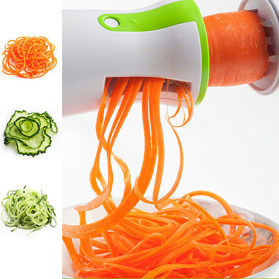 Salad Lover's Spiral Slicer 2 Blades Handheld And Compact Vista Shops