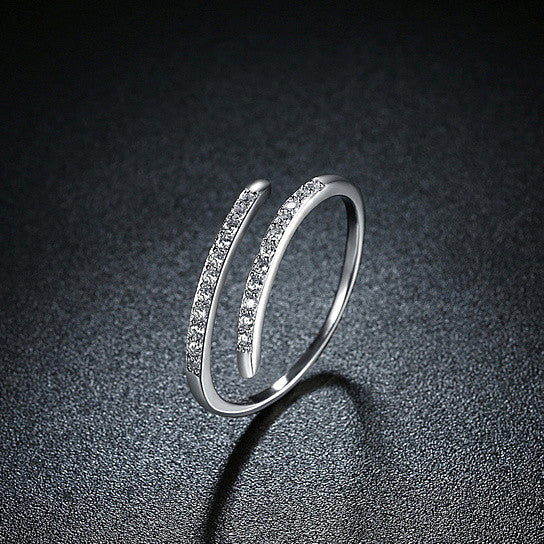 Barely There Ring In Pave Crystal Swirl Vista Shops