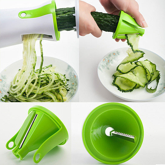 Salad Lover's Spiral Slicer 2 Blades Handheld And Compact Vista Shops
