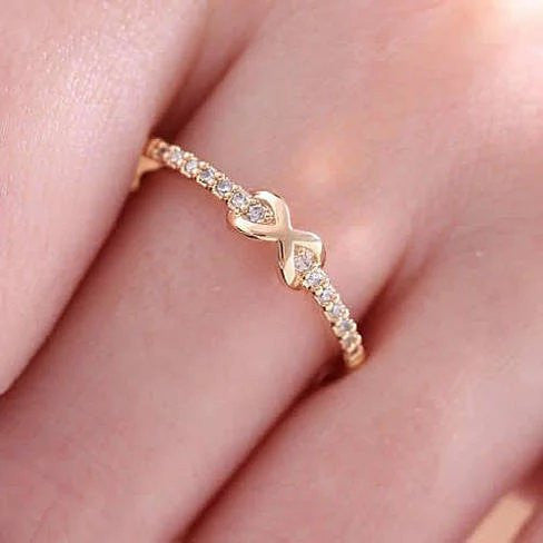 Infinite Love Ring with parade of CZ Diamonds Vista Shops