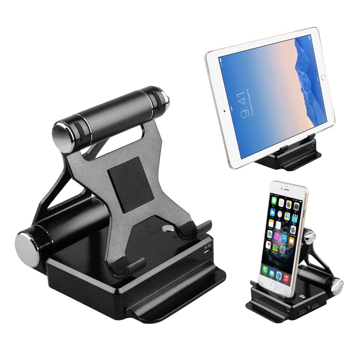 Podium Style Stand With Extended Battery Up To 200% For iPad, iPhone And Other Smart Gadgets Vista Shops