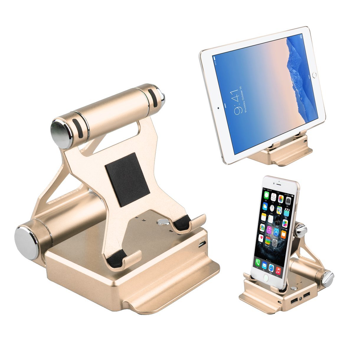 Podium Style Stand With Extended Battery Up To 200% For iPad, iPhone And Other Smart Gadgets Vista Shops