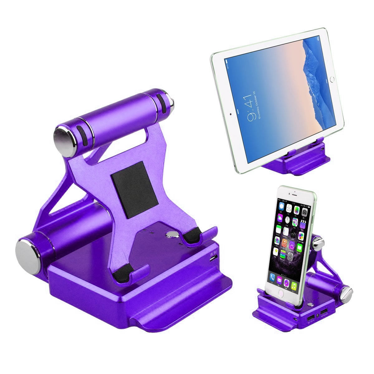 Podium Style Stand With Extended Battery Up To 200% For iPad, iPhone And Other Smart Gadgets Vista Shops