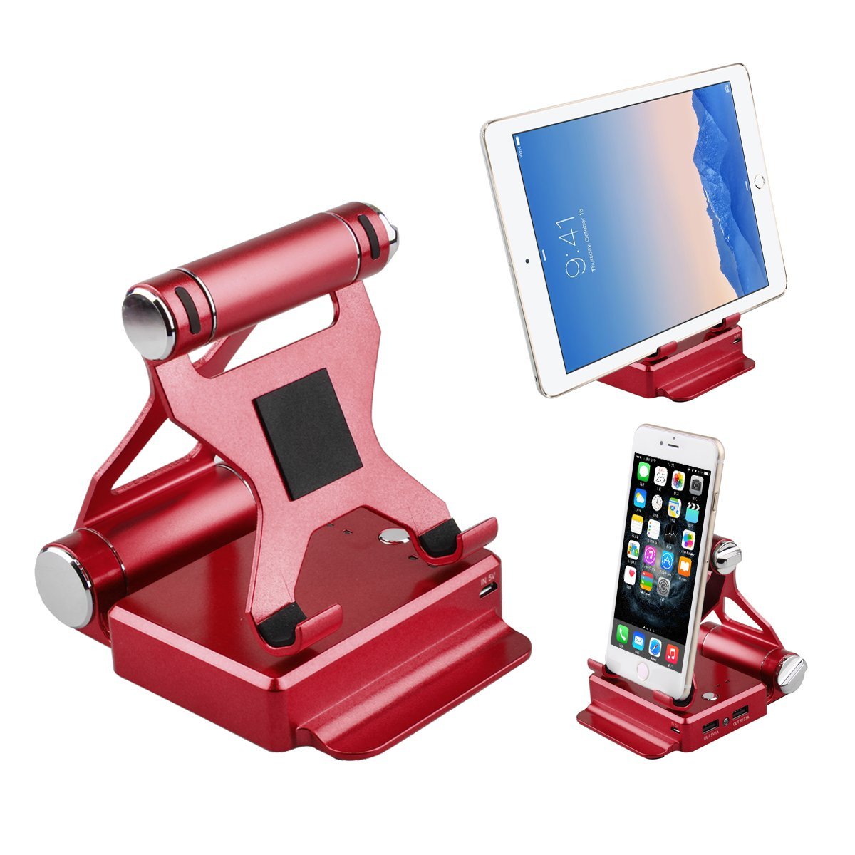 Podium Style Stand With Extended Battery Up To 200% For iPad, iPhone And Other Smart Gadgets Vista Shops