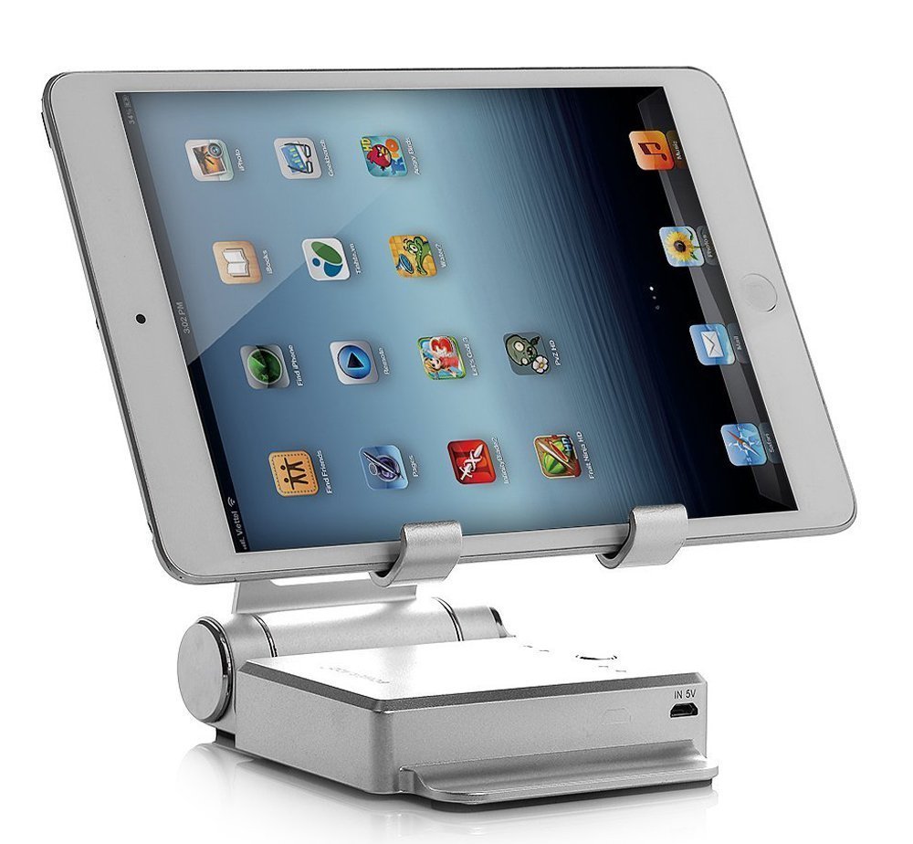 Podium Style Stand With Extended Battery Up To 200% For iPad, iPhone And Other Smart Gadgets Vista Shops