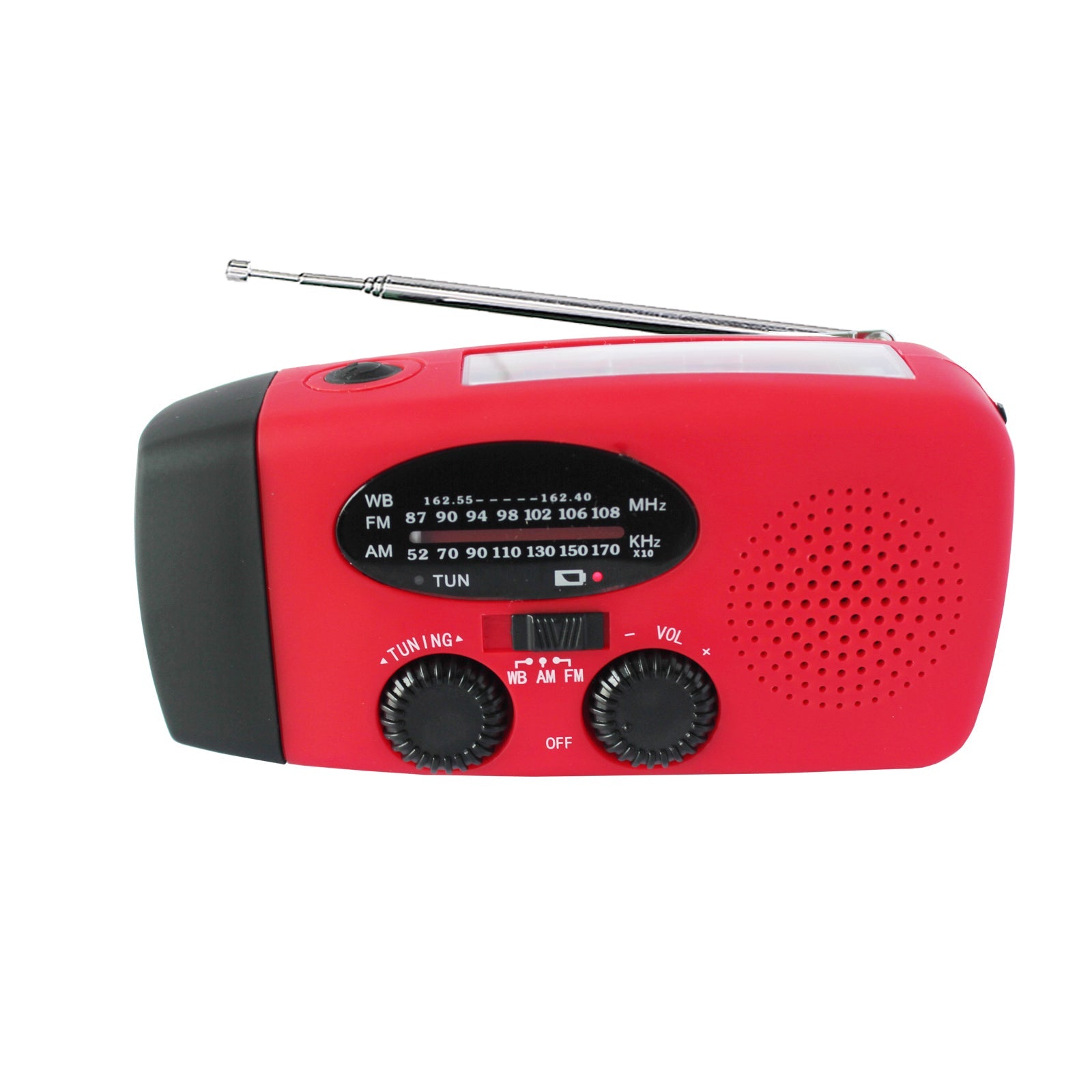 Storm Safe Emergency AM/FM/NOAA Weather Band Radio With Solar Flash Light And Built-in Phone Charger Vista Shops