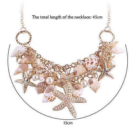 Sweet Nature Necklace With Sea Shells Vista Shops