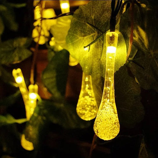 Dew Droplets 20 LED Solar Lights Falling Like Dew Vista Shops