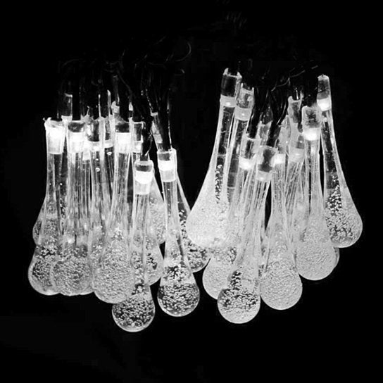 Dew Droplets 20 LED Solar Lights Falling Like Dew Vista Shops