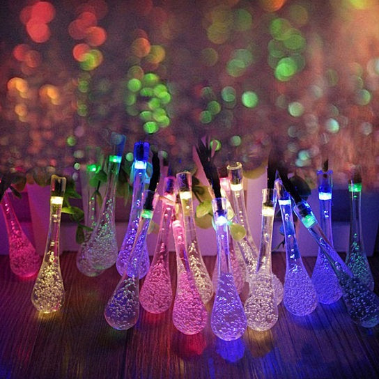 Dew Droplets 20 LED Solar Lights Falling Like Dew Vista Shops