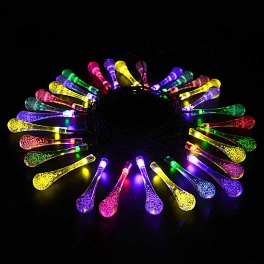 Dew Droplets 20 LED Solar Lights Falling Like Dew Vista Shops